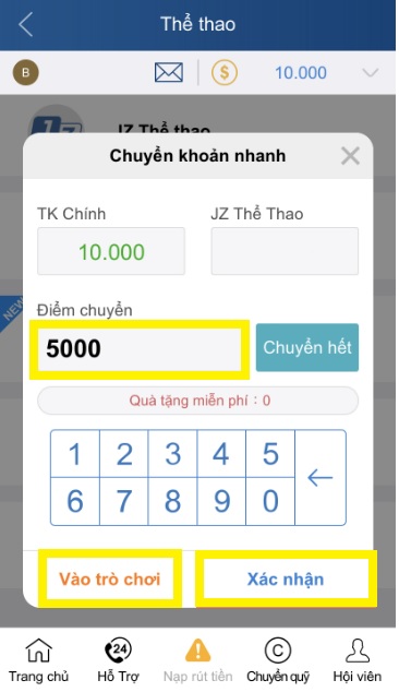 Điền vào số điểm muốn chuyển - thehardertheyfall.io